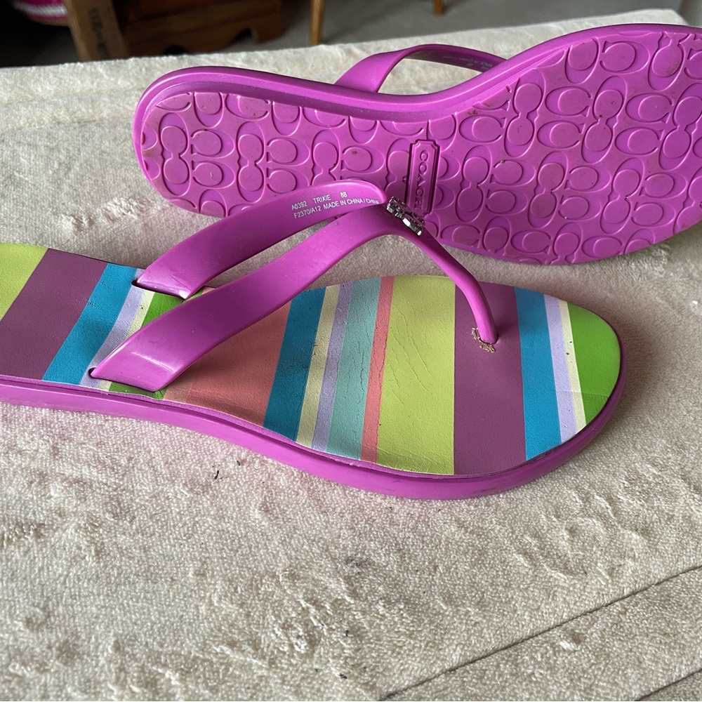 Sandals Flip Flops Brand Coach Size 8